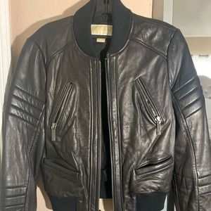 Micheal Kors Leather Jacket Like New XS